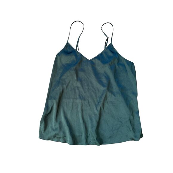 No Brand Tops - Ekouaer Green Satin Cami Tank Medium